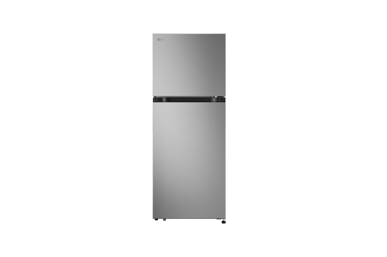 Vista frontal de Nevera Congelador Superior LG 243L Plata Mate LinearCooling VT24BPY
